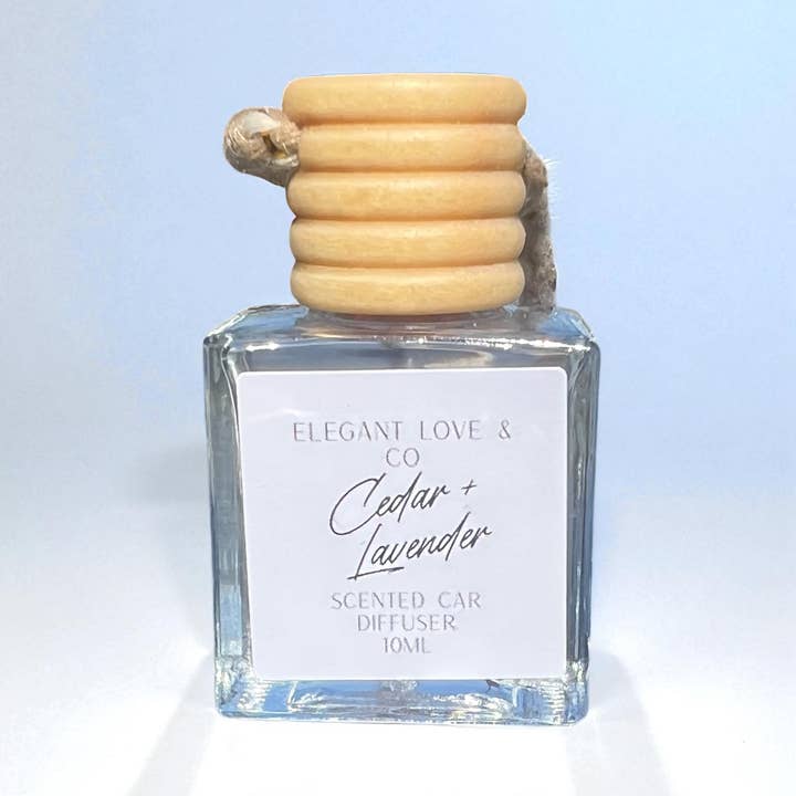 Elegant Love &Co - Wholesale Car Freshener - Unisex - Cedar + Lavender Car Diffuser | Mahogany Teakwood Dupe0