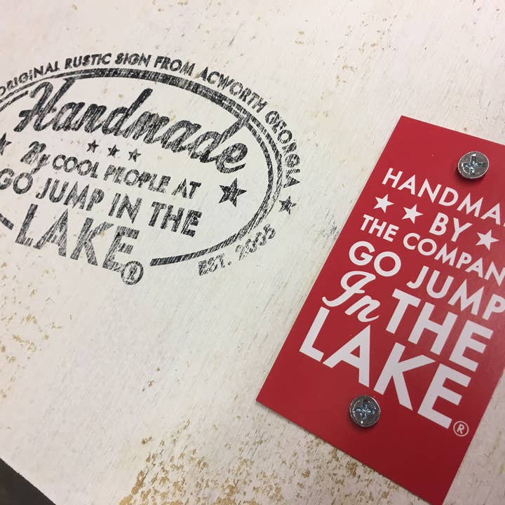 Go Jump in the Lake® - Wholesale Sign - Go Jump in the Lake Wooden Horiz 9x20 and 15x31