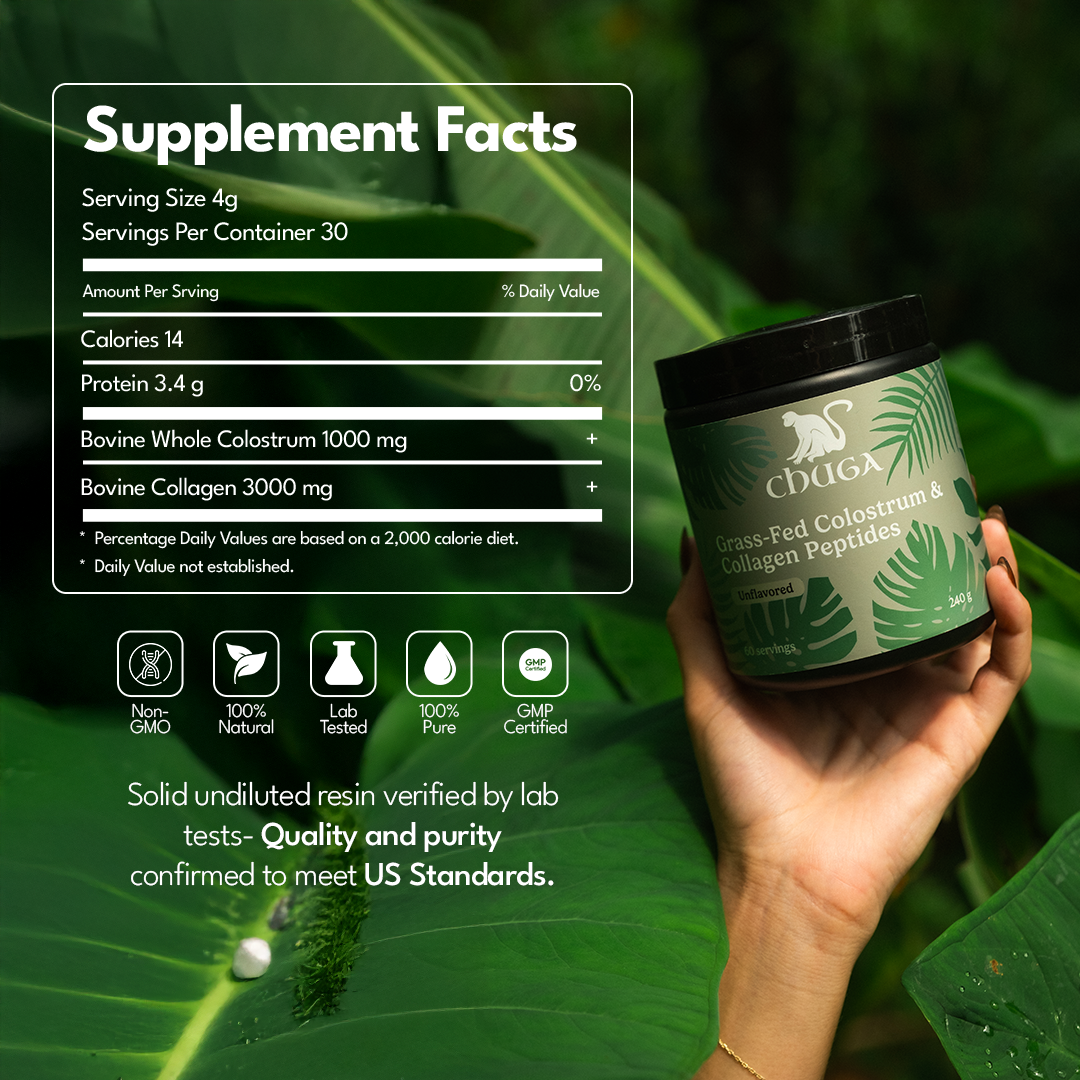 Chuga Shilajit - Wholesale Oral Supplement/Vitamin - Grass-Fed Colostrum & Collagen Peptides5