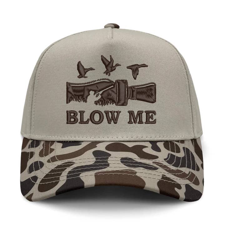 Blow Me Duck Camo Bestickte Mütze für den Großhandel von Southern N Savvy
