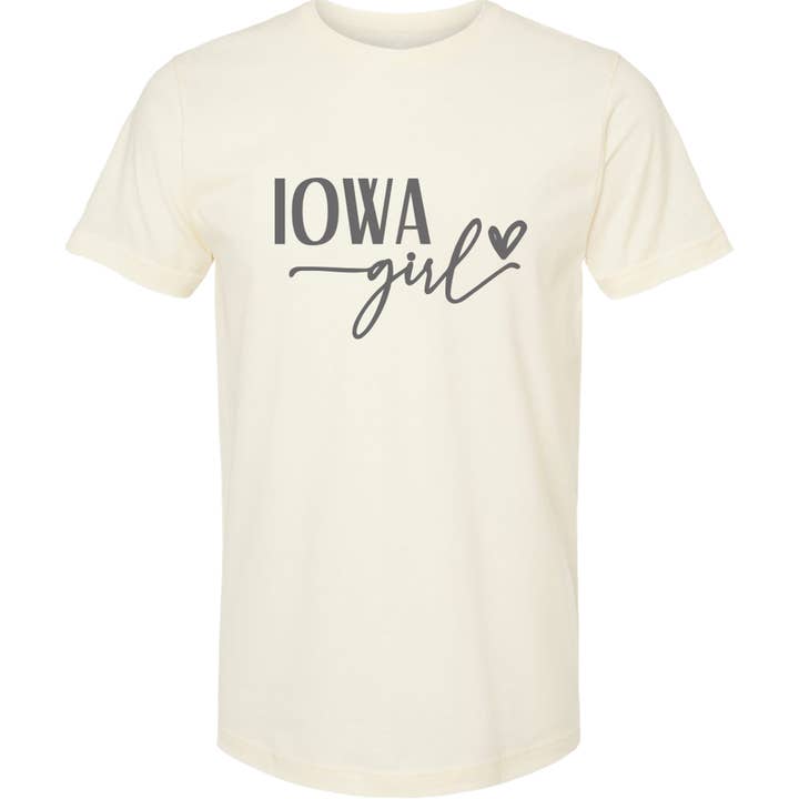 Iowa girl graphic tee | state pride tee shirt | 6 colors for wholesale by ellembee gift