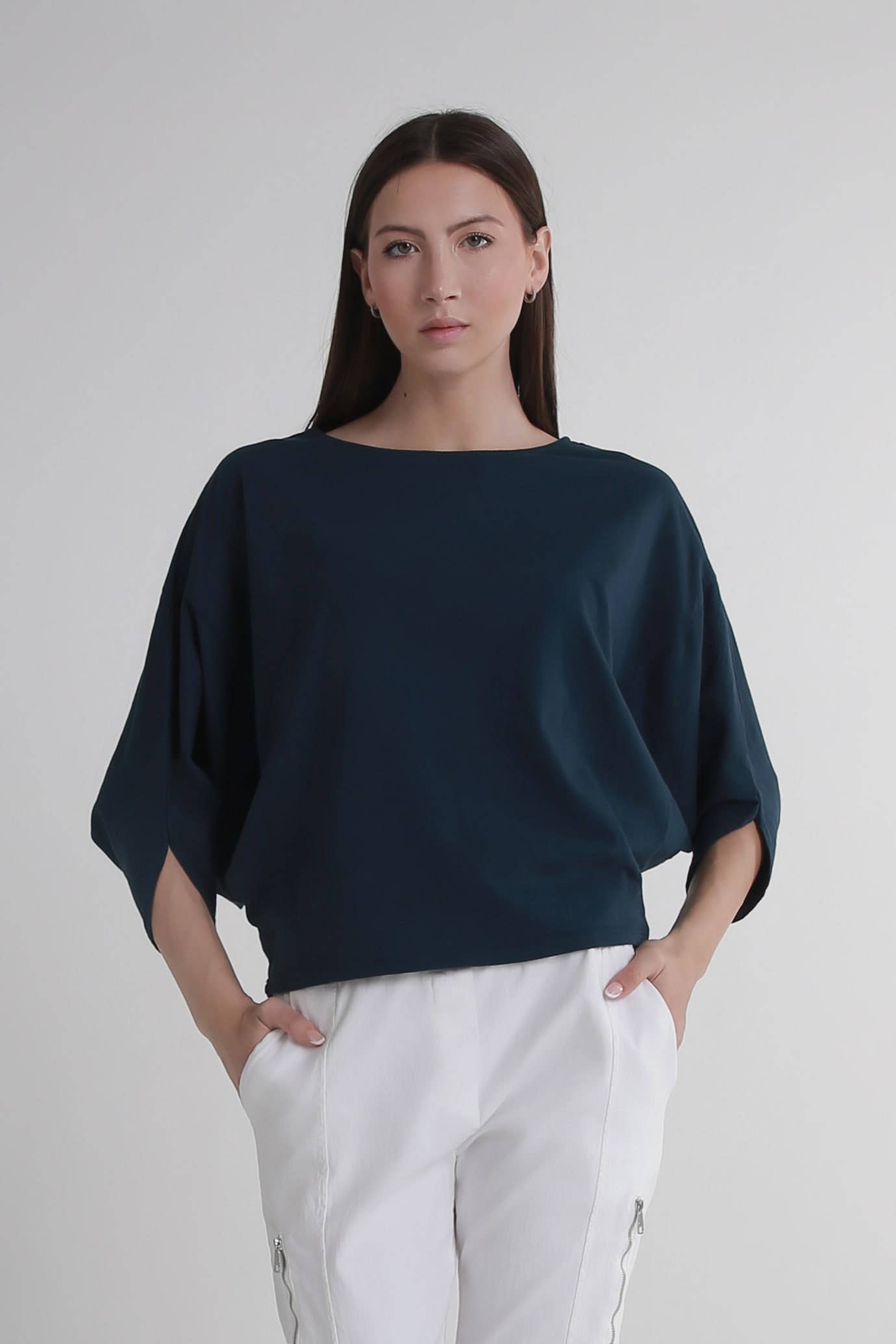 TINA Stephens Italy/Tees By Tina - Wholesale T-Shirt - Women's - Omaria Batwing Crop Top (BSS171)25