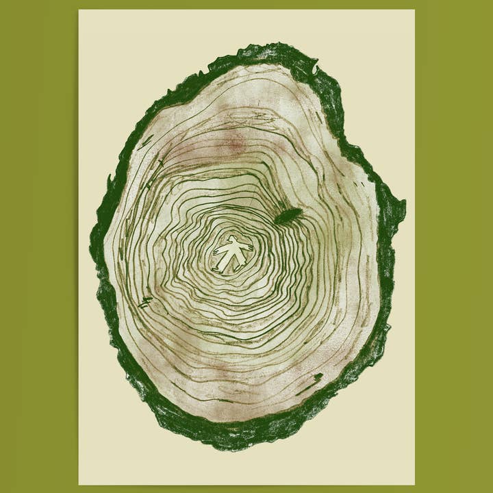 Groene kunstdruk 'Within Nature' voor wholesale door bigfatbambini