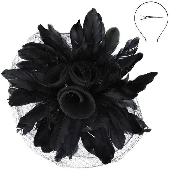 anbfashion – wholesale Fascinator hat – Women's – DERBY STATEMENT FASCINATOR HEADBAND FASCINATOR HTH2667