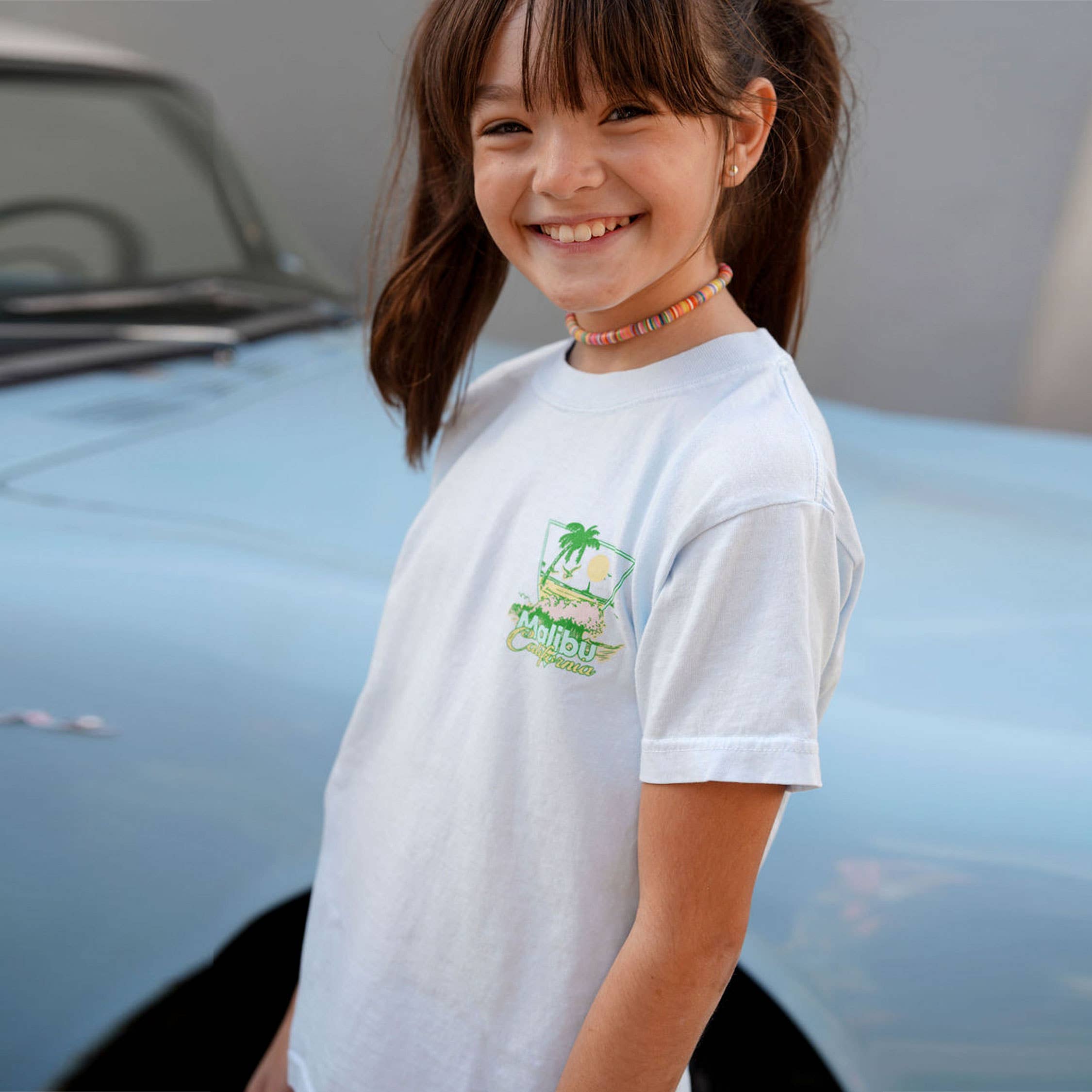 Port 213 - Wholesale Screen Printed T-Shirt - Kids - Kid's Chasing Waves T-shirt-Blue-Girls, Boys2