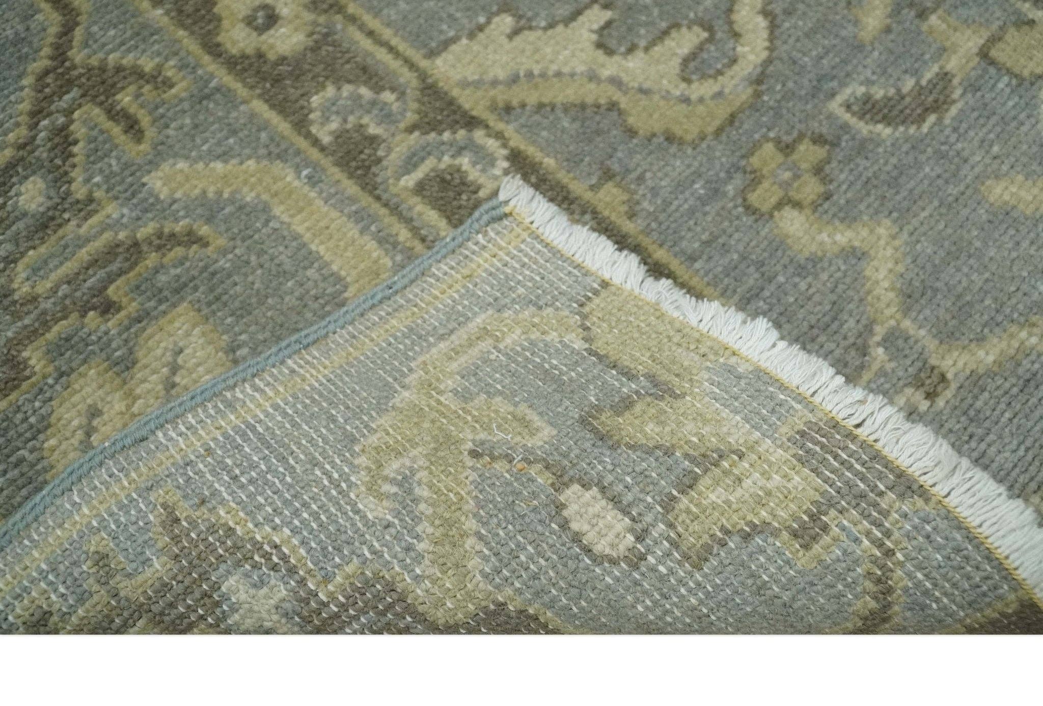 The Rug Decor, Inc. - Wholesale Area Rug - 2x3 Hand Knotted Gray, Beige and Olive Traditional Persian Oushak Wool Rug | N51233