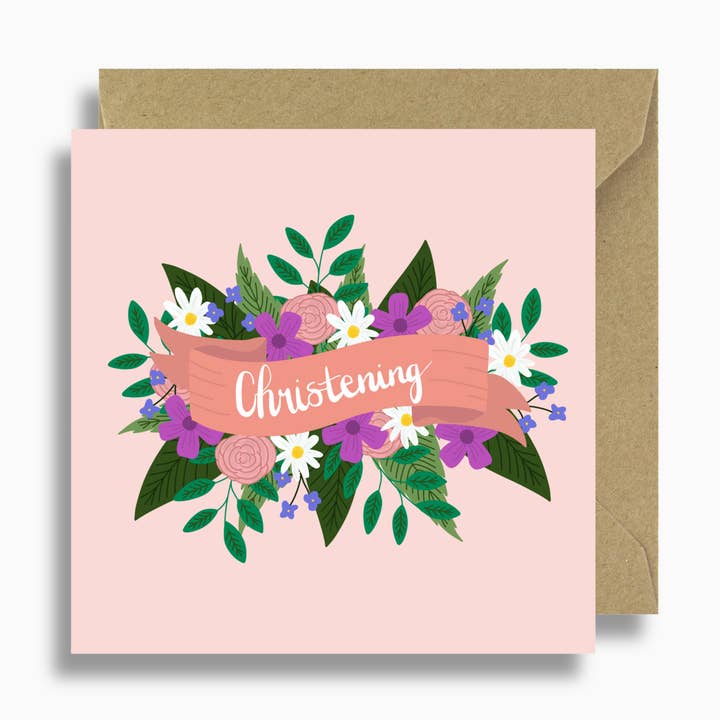 Blommigt dopkort för wholesale av Lizzie Chancellor