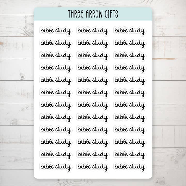 Bible Study or Church Planner Sticker Sheet for wholesale by Three Arrow Gifts