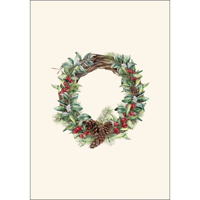 Earth Sky + Water - Wholesale Stationery/Notecard Set - Winter Wreath1
