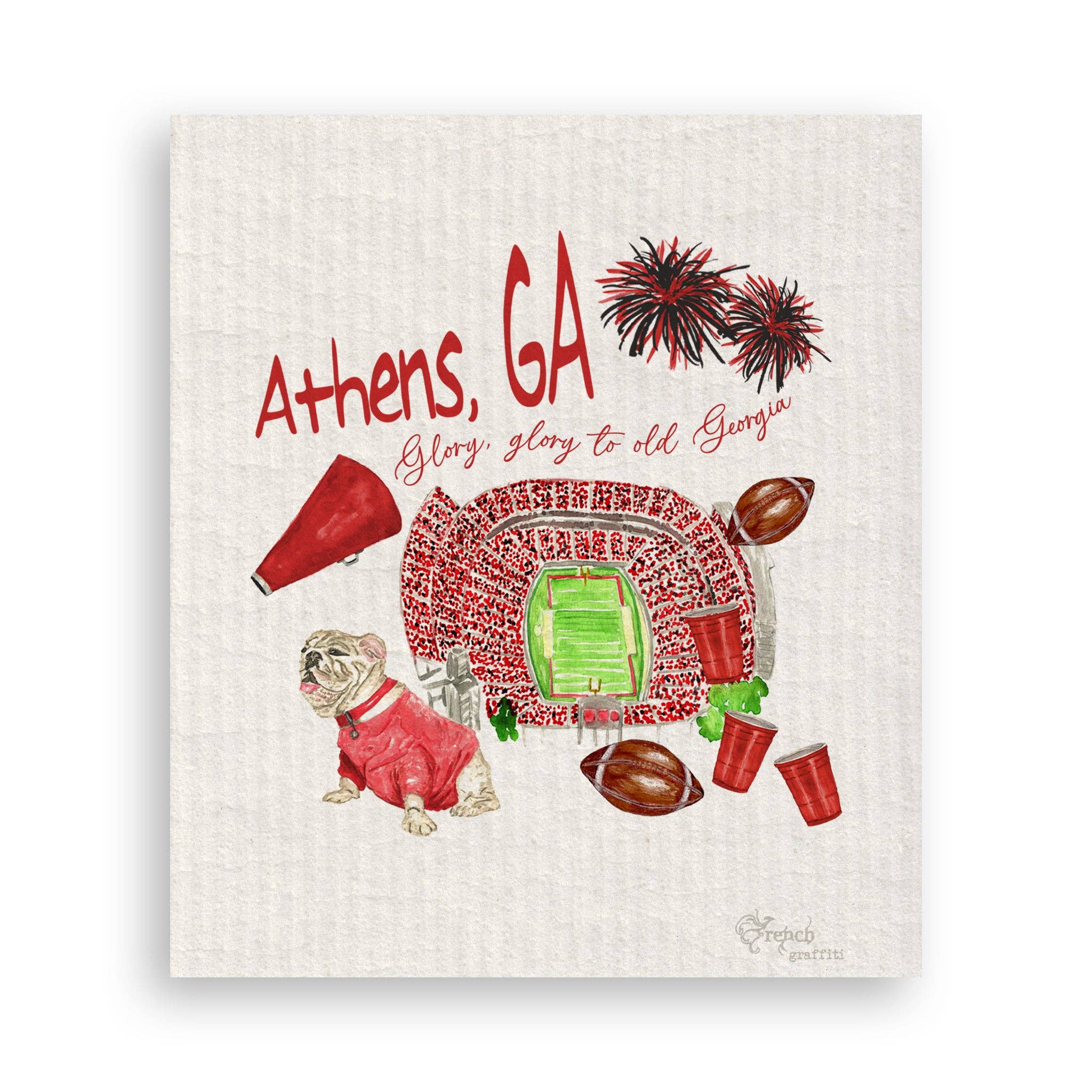 French Graffiti - Vente Torchons - Modèle de football géorgien16