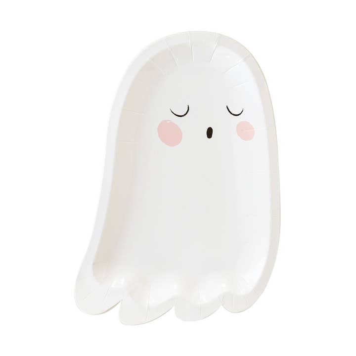 PSH941 - Trick or Treat Ghost Shaped Plate for wholesale by My Mind’s Eye