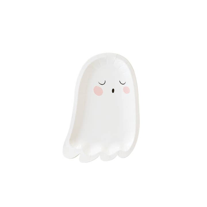 My Mind’s Eye - Wholesale Disposable Plate - PSH941 - Trick or Treat Ghost Shaped Plate