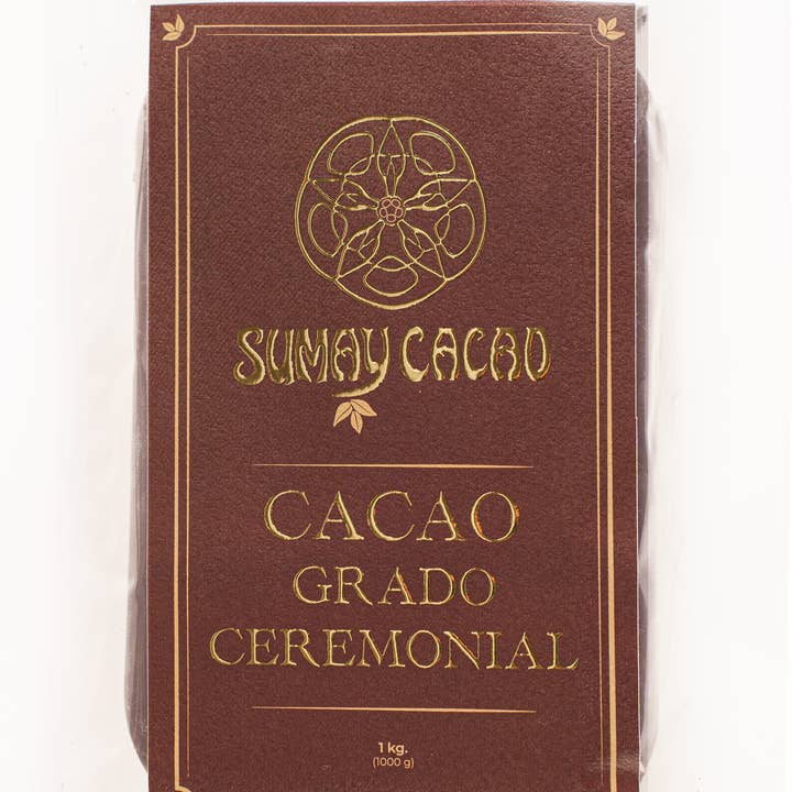 Sumay Cacao S.L – Kit/preparado de chocolate quente por atacado – Cacau Cerimonial 100% 1 kg. - Guardiões da Terra