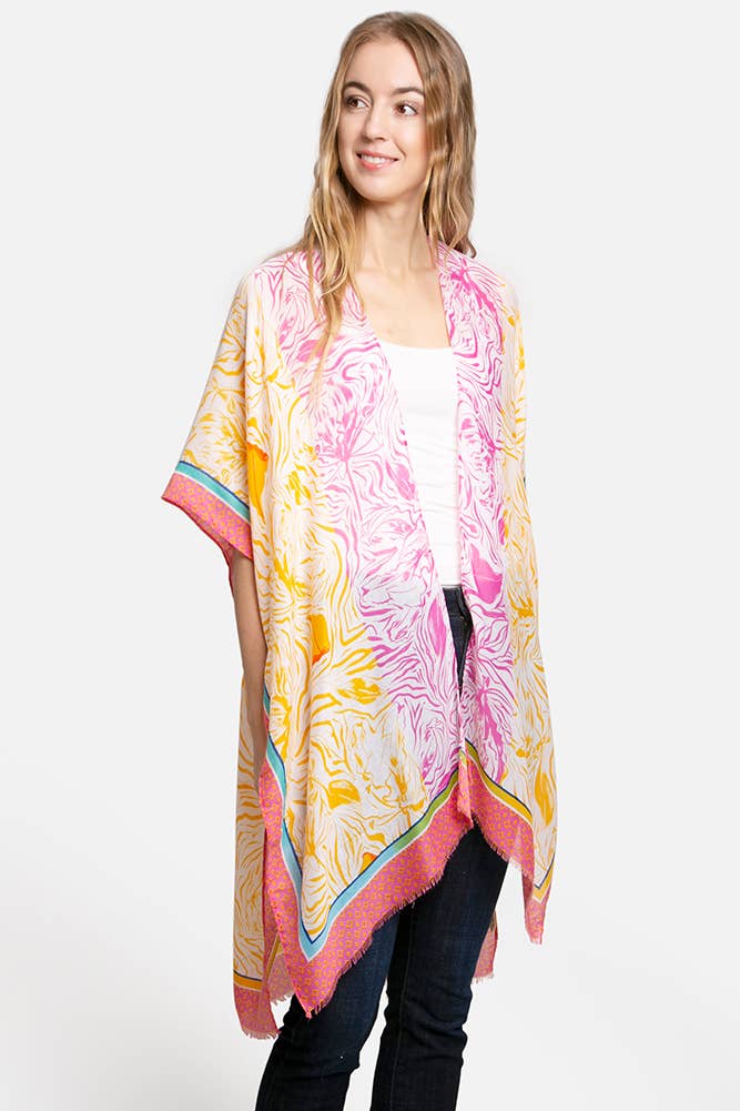 Hana - Venta al por mayor Camisola de baño - Mujer - Cubierta ondulada con estampado mixto1