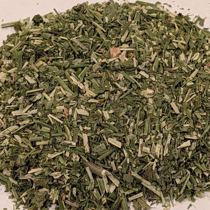 Lobelia (Lobelia inflata) ört i frösteg, skuren och siktad, certifierad ekologisk för wholesale av Organic Botanicals