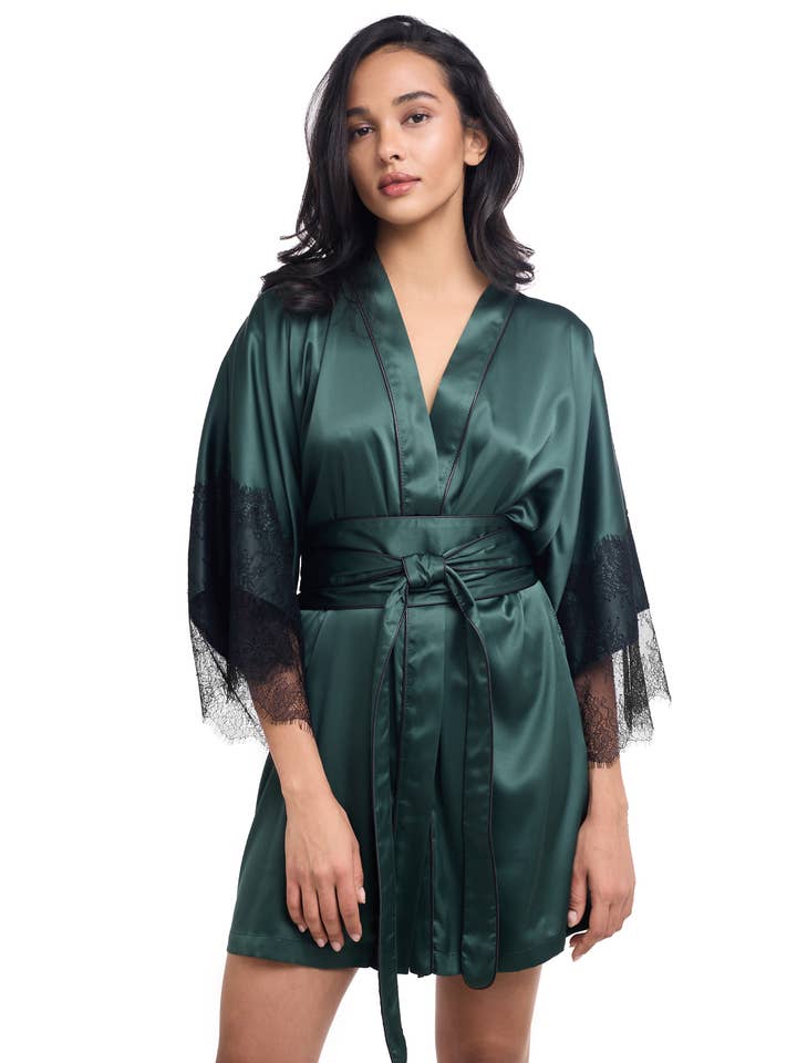 IDENTITY LINGERIE – Großhandel Bademantel – Damen – 100% Seidenrobe, 19 Momme Seidenmorgenmantel, Damenmorgenmantel