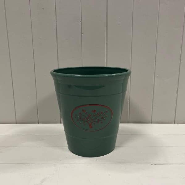 Geko Products - Wholesale Plant pot - Green Round Love Heart Tree Recycled Plastic Planter D23cm 5.6LTR Weight 305g0