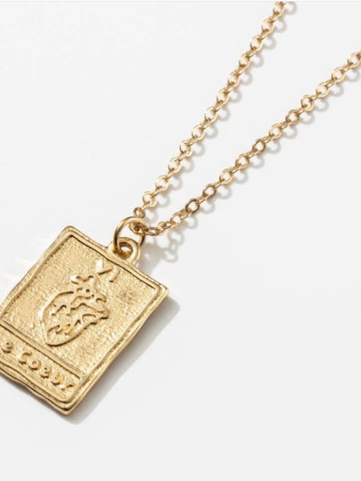 Hartvormige halsketting met tarotkaarten voor wholesale door LÍA MARANT