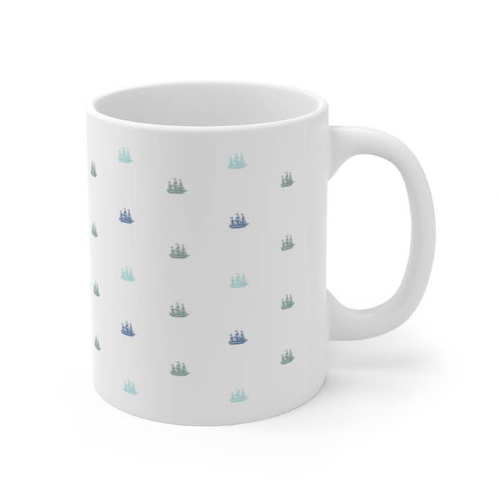 Hudson Main – wholesale Coffee mug – Colorful Ships Mug1