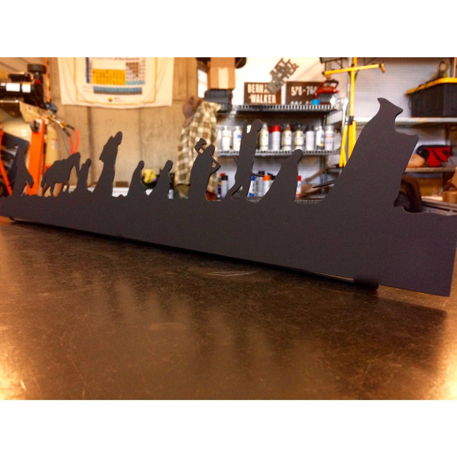 Think Metal - Thinking Creatively to Make it Metal – wholesale Wall Accent – Lord of the Rings Fellowship Silhouette | Freestanding Metal Art | 23" | #LotR3