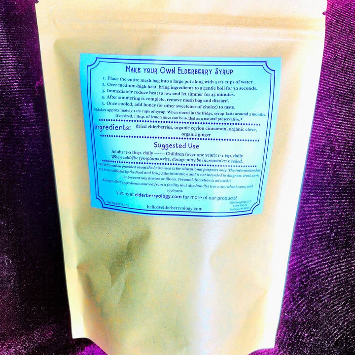 Elderberryology - Wholesale DIY drink kit - DIY Elderberry Syrup Brewing Bag1