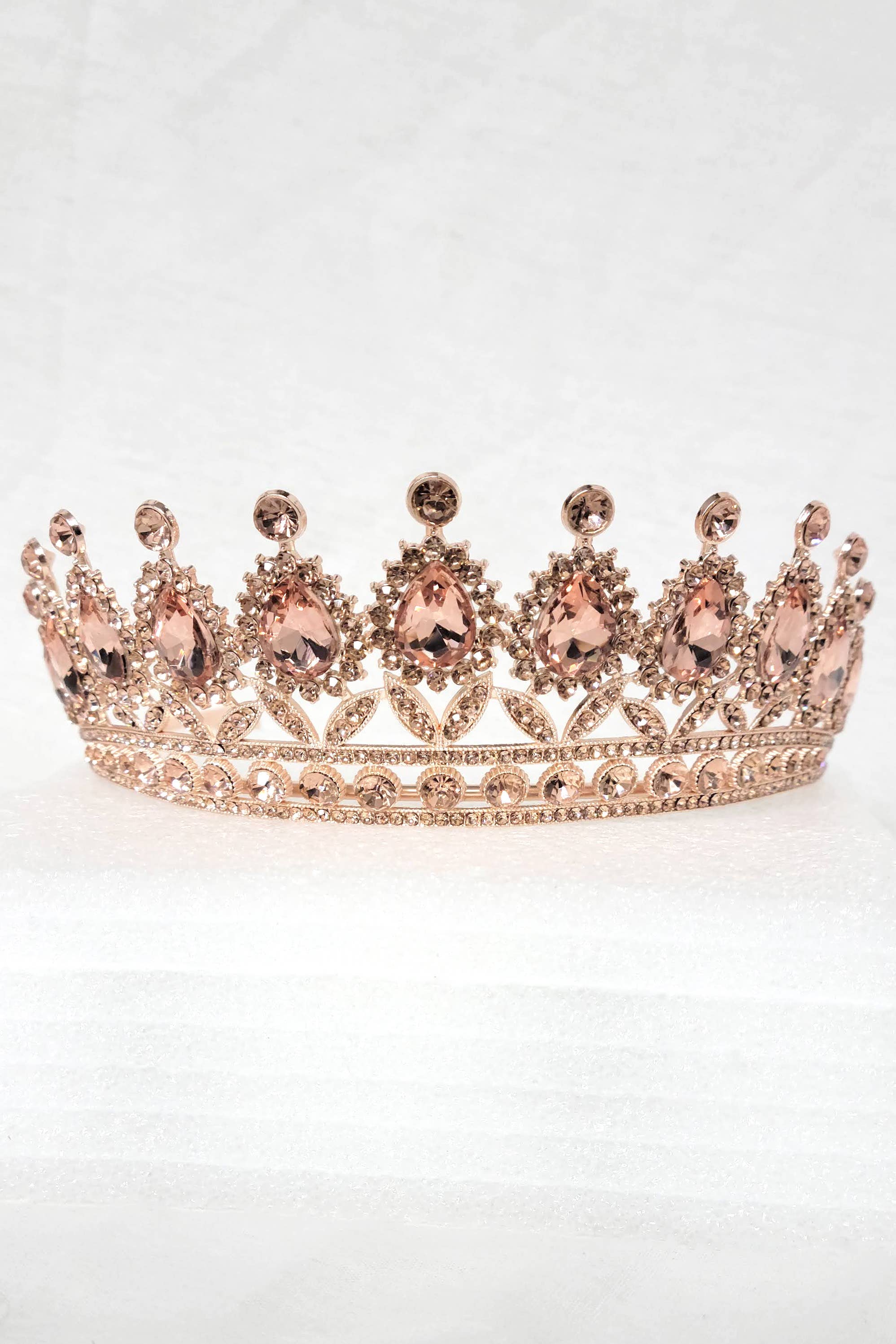 Chicas - Wholesale Tiara - Women's - One Size Fits All Metal Tiara With Jewel Rhinestones HT879-7