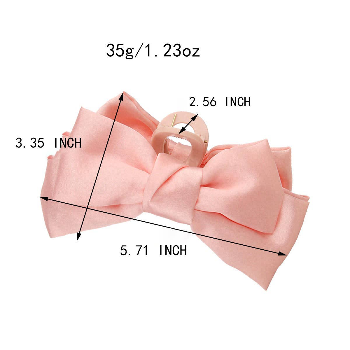 NINEXIS - Wholesale Hair Clip - Women's - CWAHA07430_LARGE BOW FABRIC HAIR CLAW CLIP FOR WOMEN3