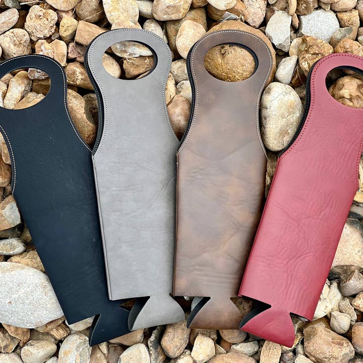 KW Custom Creations - Wholesale Wine Gift Bag - Leatherette Wine Bag2