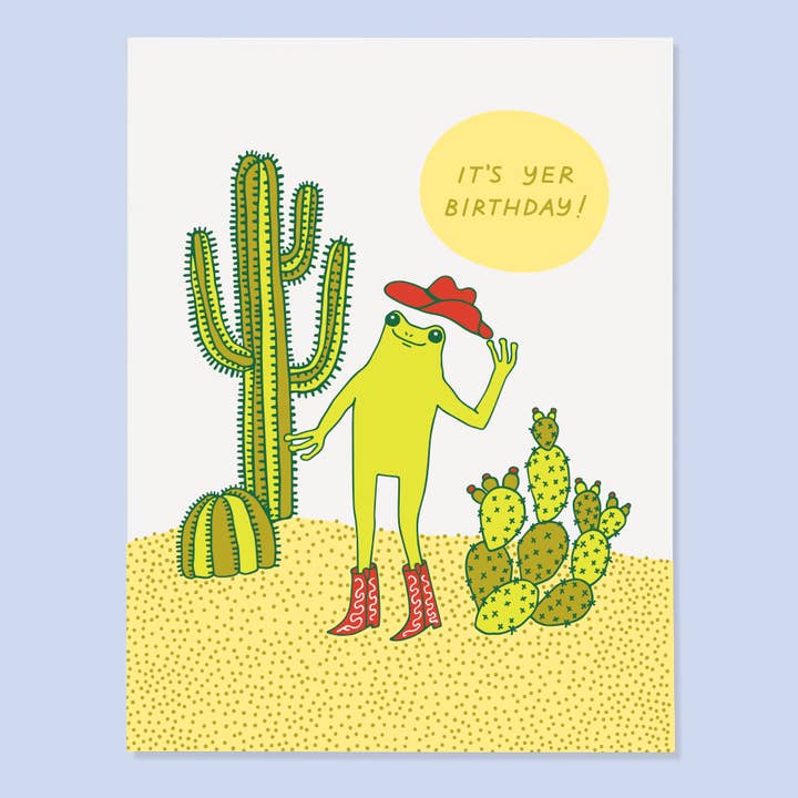The Good Twin - Wholesale Birthday Card - Western Frog Bday Card