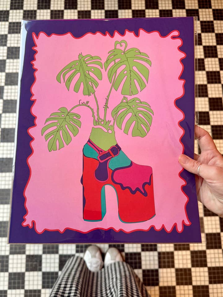 Plateformes + Plantes : Sabot + Monstera pour la vente par Call Your Mom