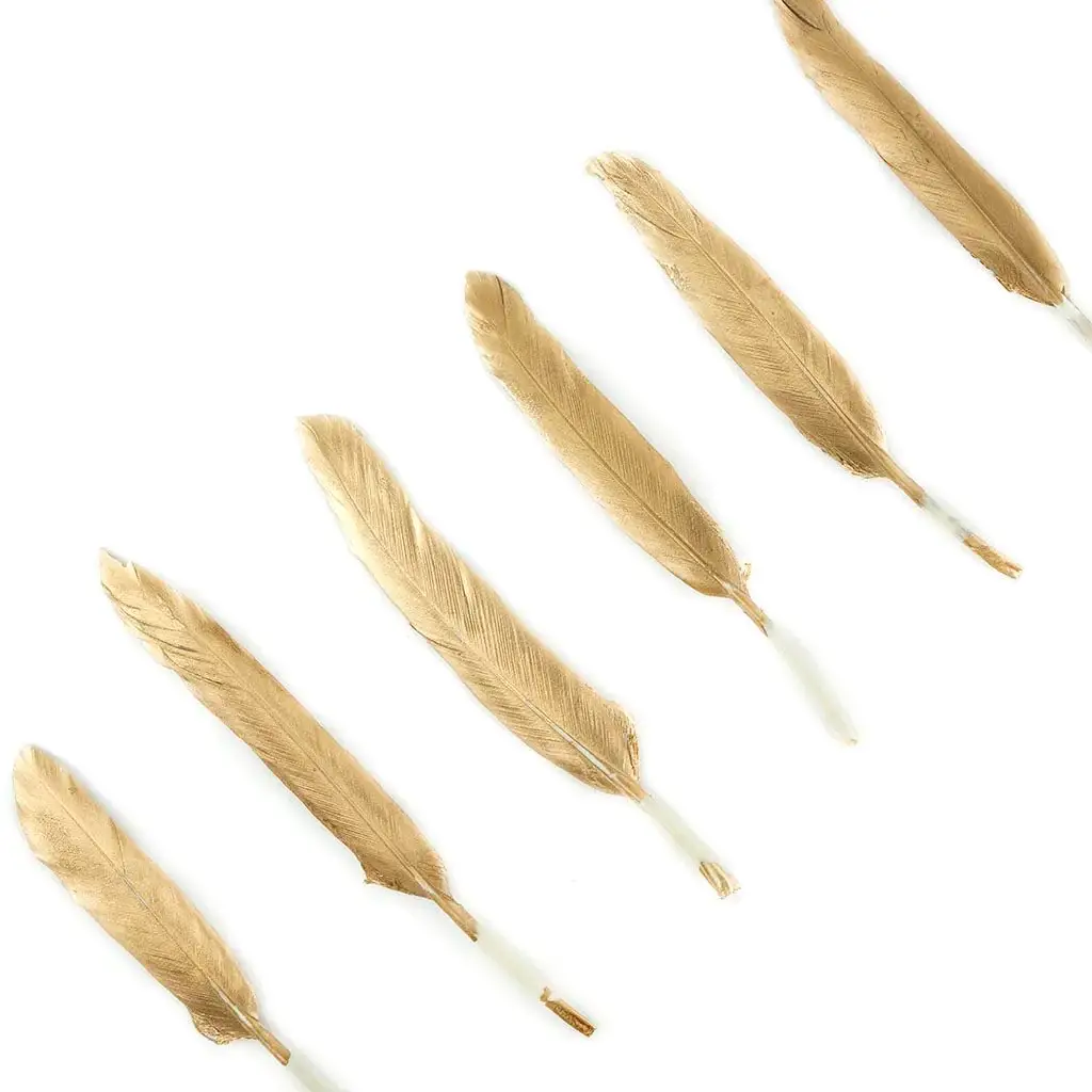 Zucker Feather Products - Wholesale Craft Supplies - Gilded Duck Cosse Feathers Gold3