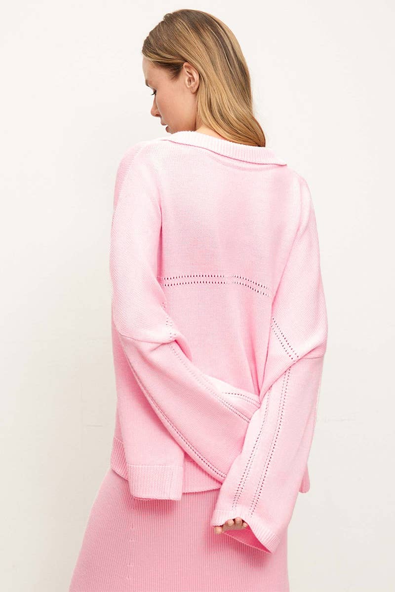 NINEXIS - Vente Ensemble haut et jupe - Femme - CWSS0750_ENSEMBLE DE JUPE-PULL À MANCHES LONGUES ET COL EN V TRICOTÉ4