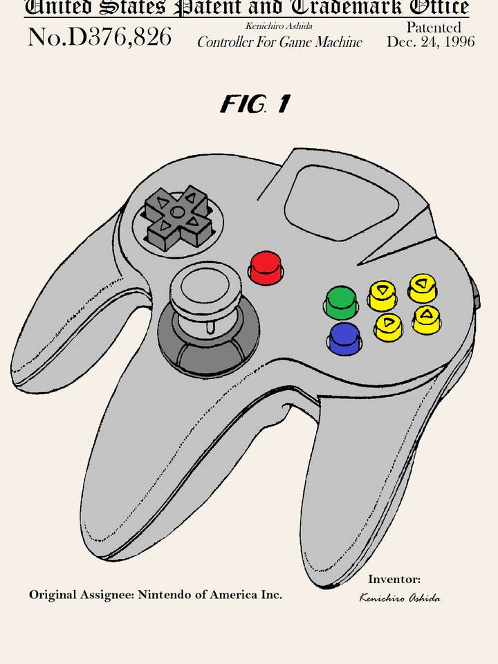 Nintendo Game Controller Greeting Card for wholesale by PATENT PRESS GREETING CARDS