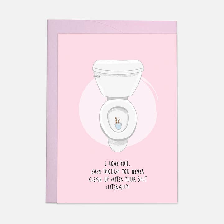 Shitty love greeting card for wholesale by Kaart Blanche