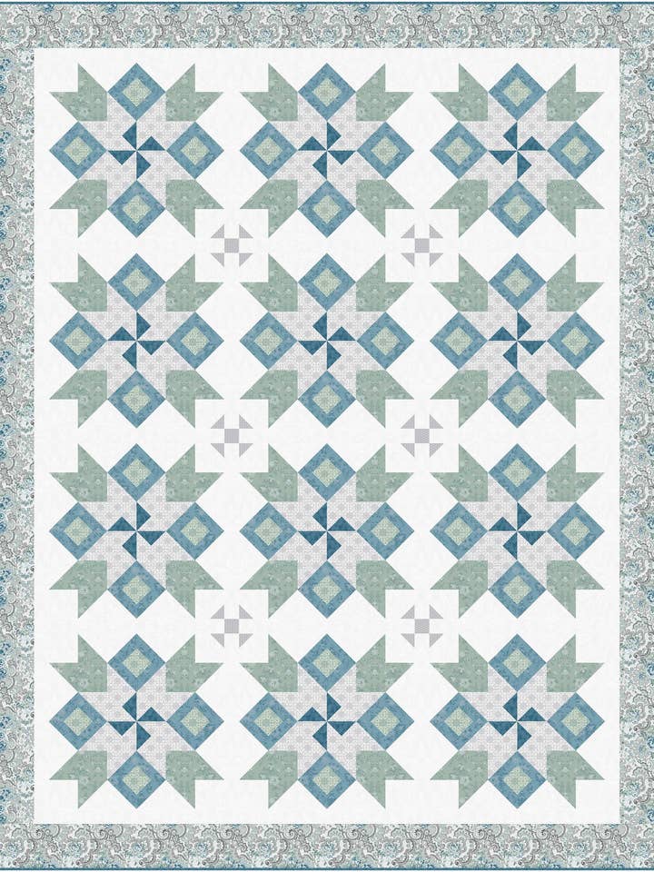 Manor Ring Throw or Twin Quilt Pattern for wholesale by PhoebeMoon Designs