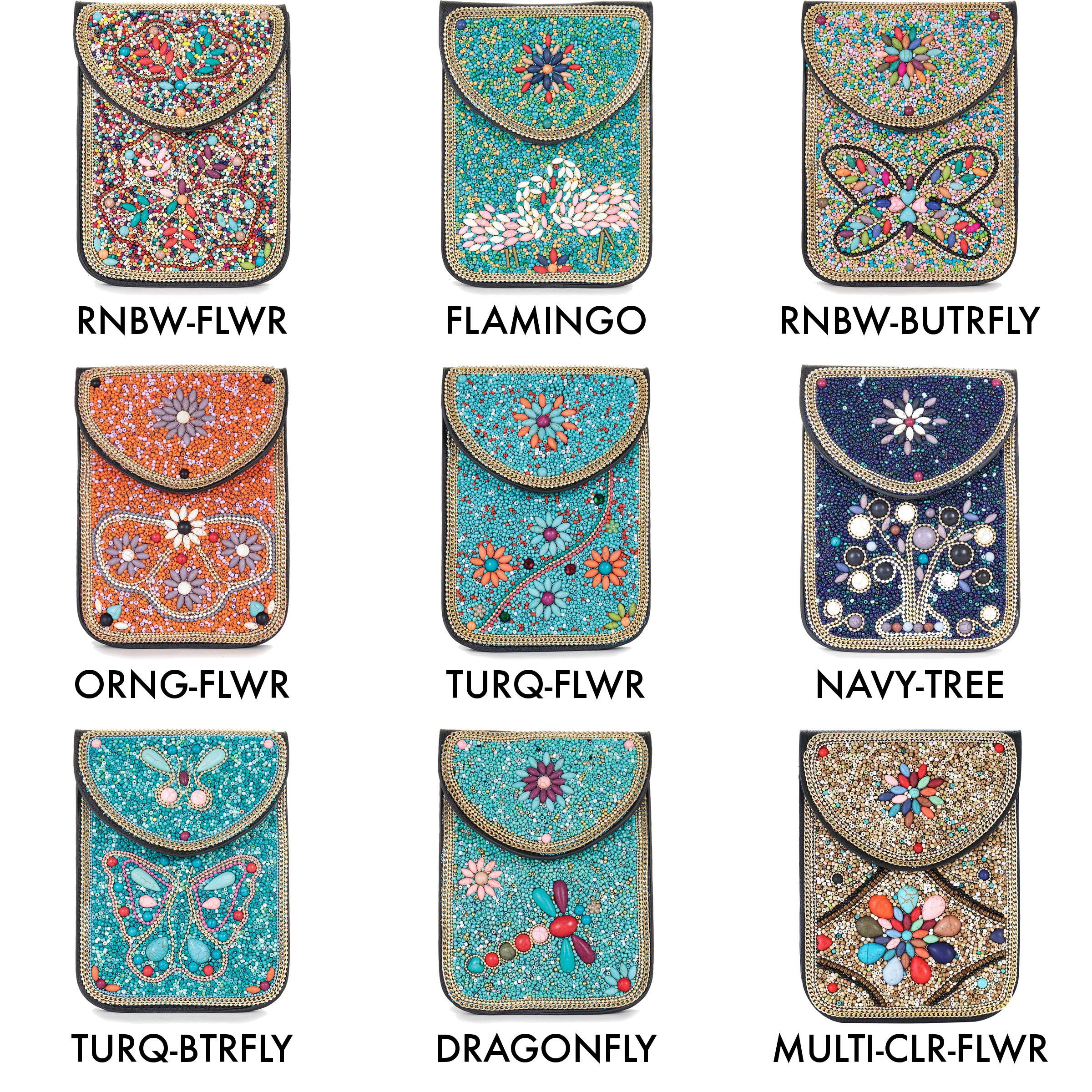 22 Tote - Vendita all'ingrosso Borsa a tracolla - Donna - Borsa a tracolla per cellulare in pelle vegana con perline18