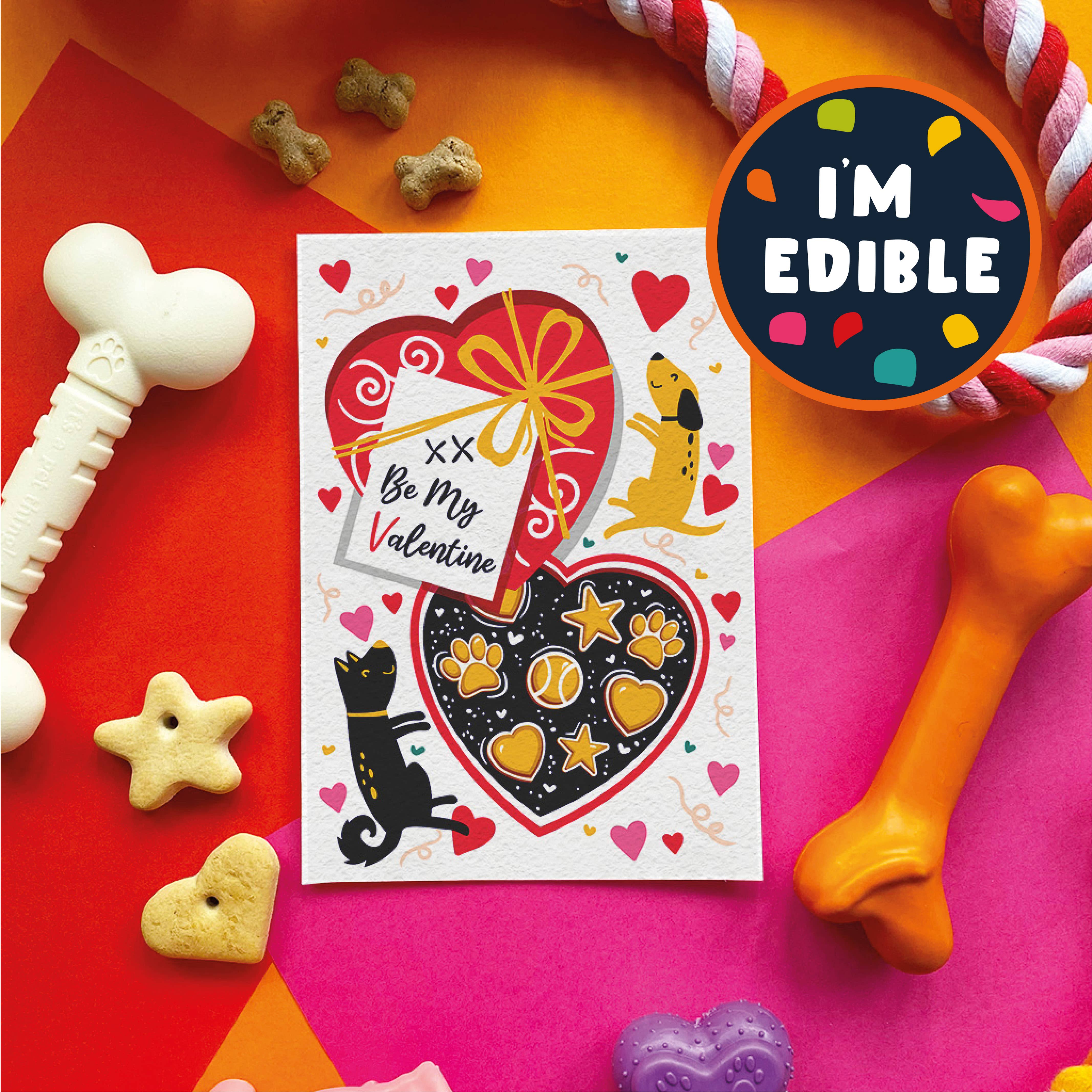 Scoff Paper - Wholesale Hondenkoekjes - Hond - 🍫 Valentijn Chocolade – Eetbare Hondenkaart0