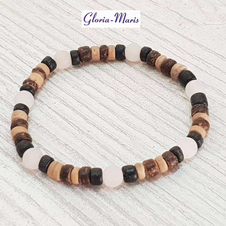 Bracelet en perles naturelles Gloria-Maris BG-3240 Surfer de 6 mm pour la vente par Gloria-Maris