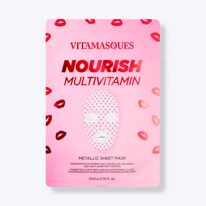 Vitamasques - Wholesale Skincare Face Mask - Nourish Multivitamin Metallic Face Sheet Mask