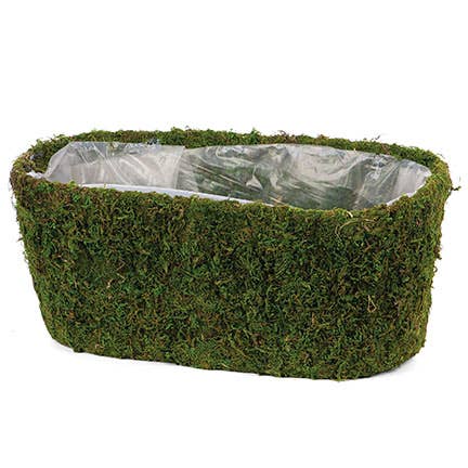 Willow Group - Wholesale Plant Pot - Oval Moss Planter w/ Sew-in Liner for Home or Garden0