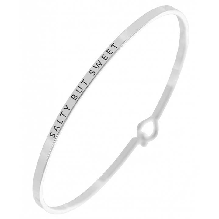 FR3332 SALTY BUT SWEET_3mm Message Brass Bangle for wholesale by 0011 PREMIERE