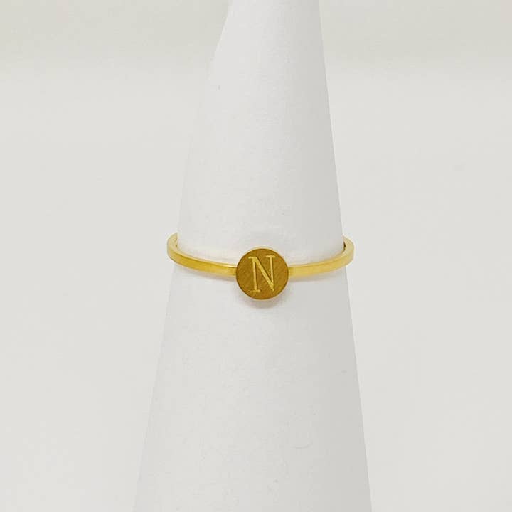 Ellison+Young - Wholesale Band/Stacked Ring - Tiny Initial Ring14