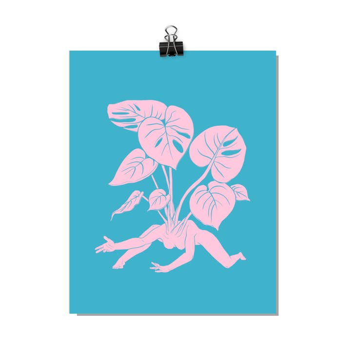 Monstera Unique Botanical Lady Matttryck i museumskvalitet för wholesale av June Bunch Studio