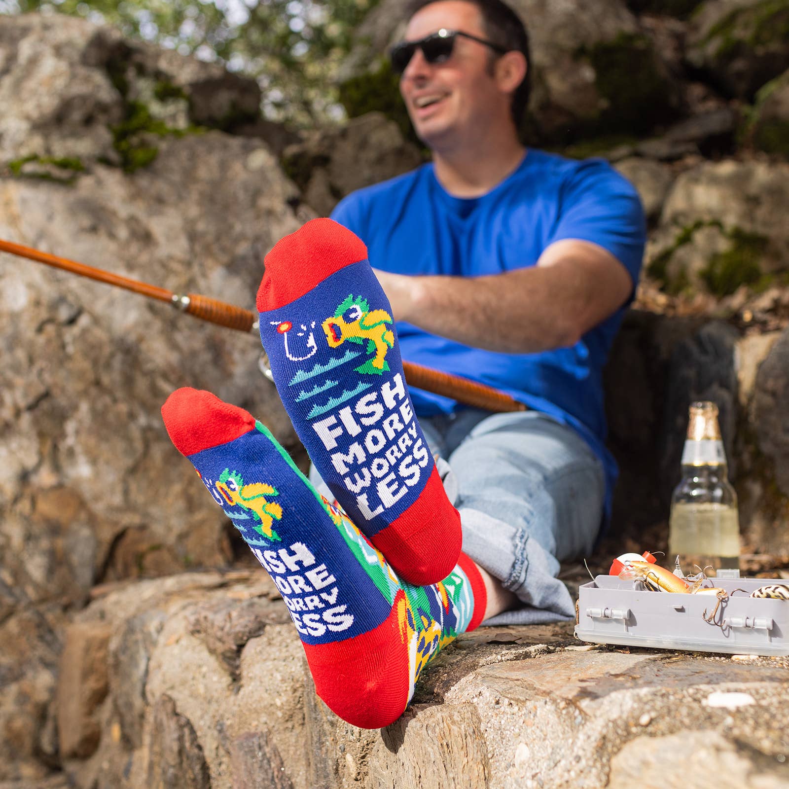 Lavley – wholesale Socks – Unisex – Fish More, Worry Less Socks7