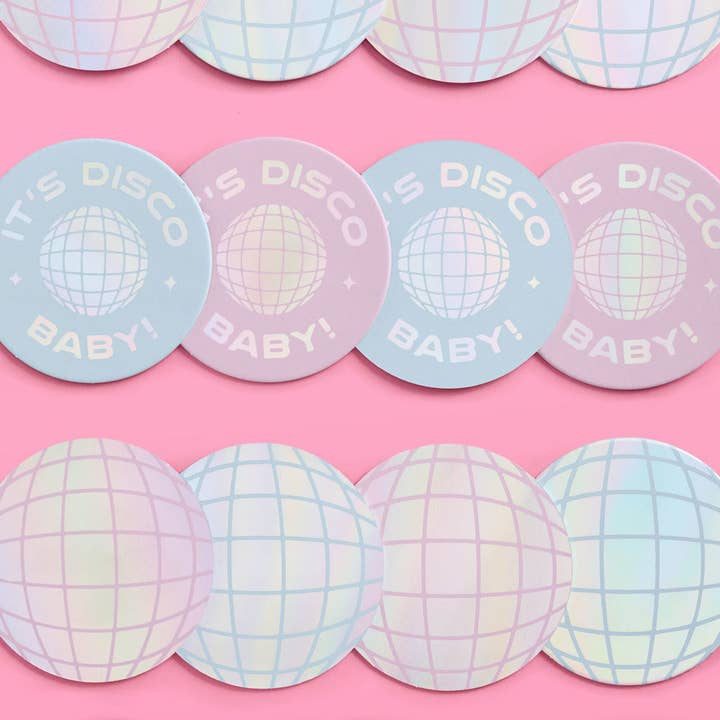 xo, Fetti - Wholesale Disposable Coasters - Disco Party Paper Cup Coasters,Birthday Party Decor,Supplies1