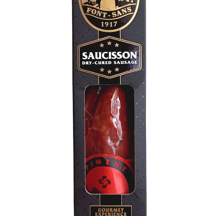 LuxFood-Shop – Salsicha por atacado – Salsicha Camponesa Espelette Pimenta AOP - Font-Sans