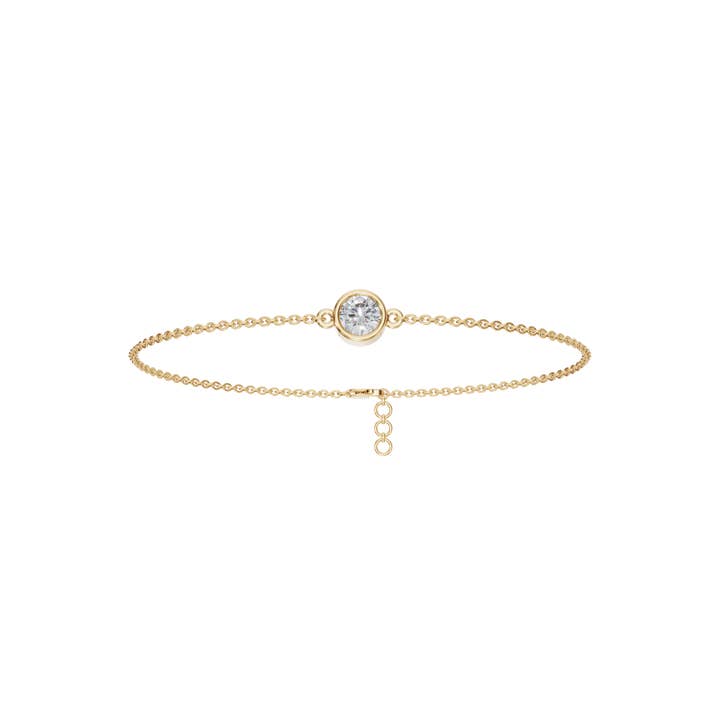 PureYou Jewelry – wholesale Länkar och kedjearmband – 14K guld diamant solitärarmband, diamantarmband