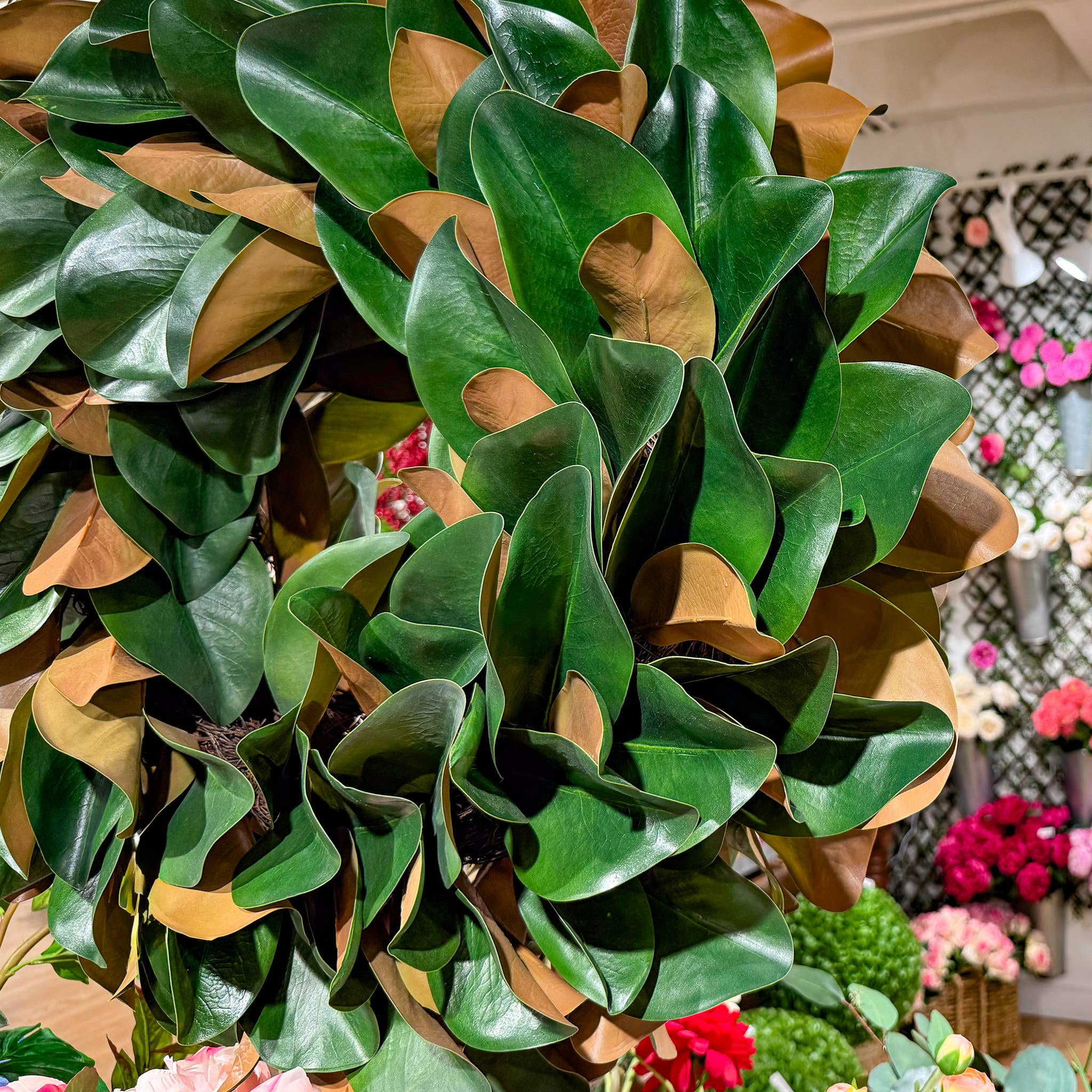 Mills Floral Company - Vente Couronne - Couronne de feuilles de magnolia - 27 pouces3