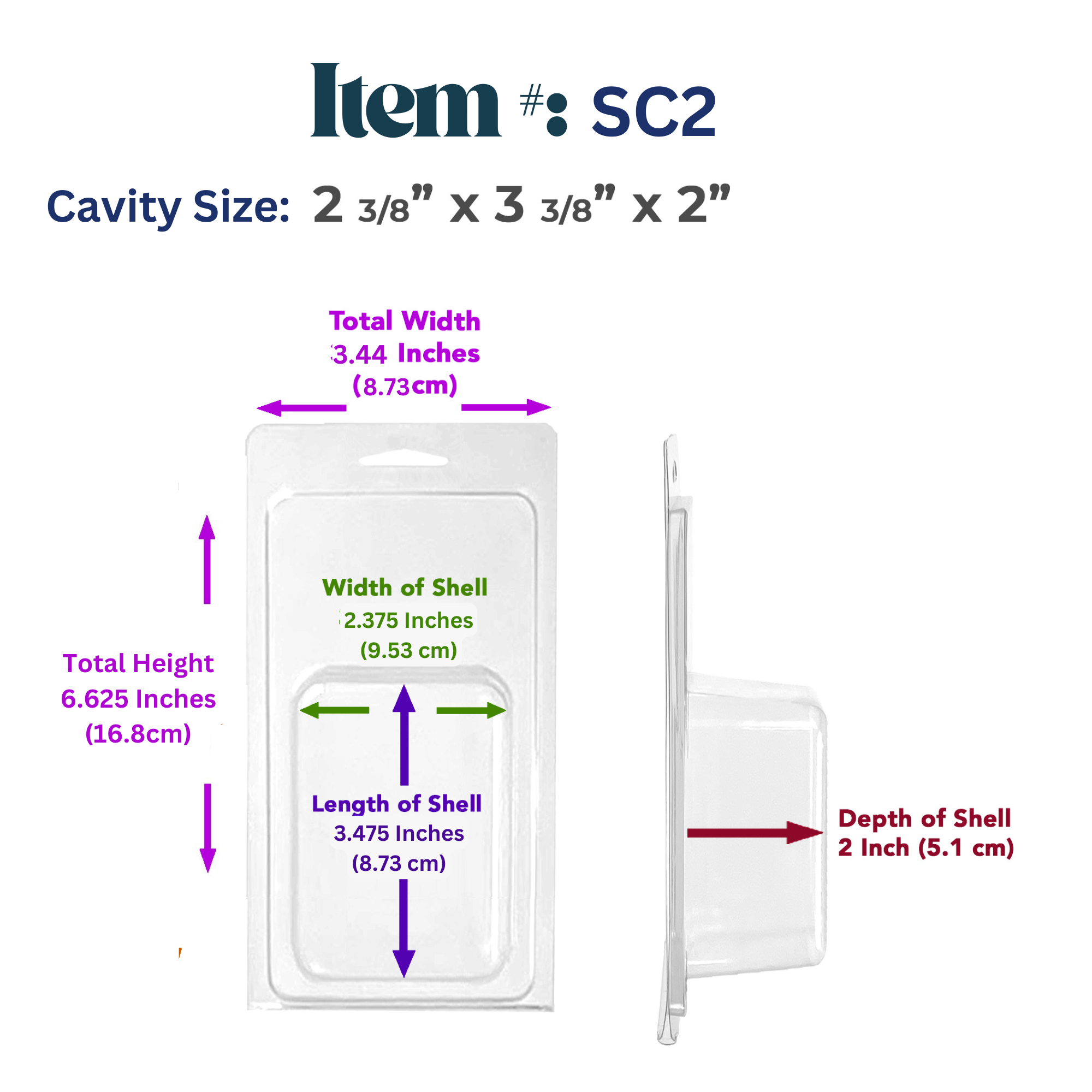 Vici Pack - Wholesale Retailer Display - Beauty & Wellness - Retail Display Clear Blister Packaging, Set of 25 3