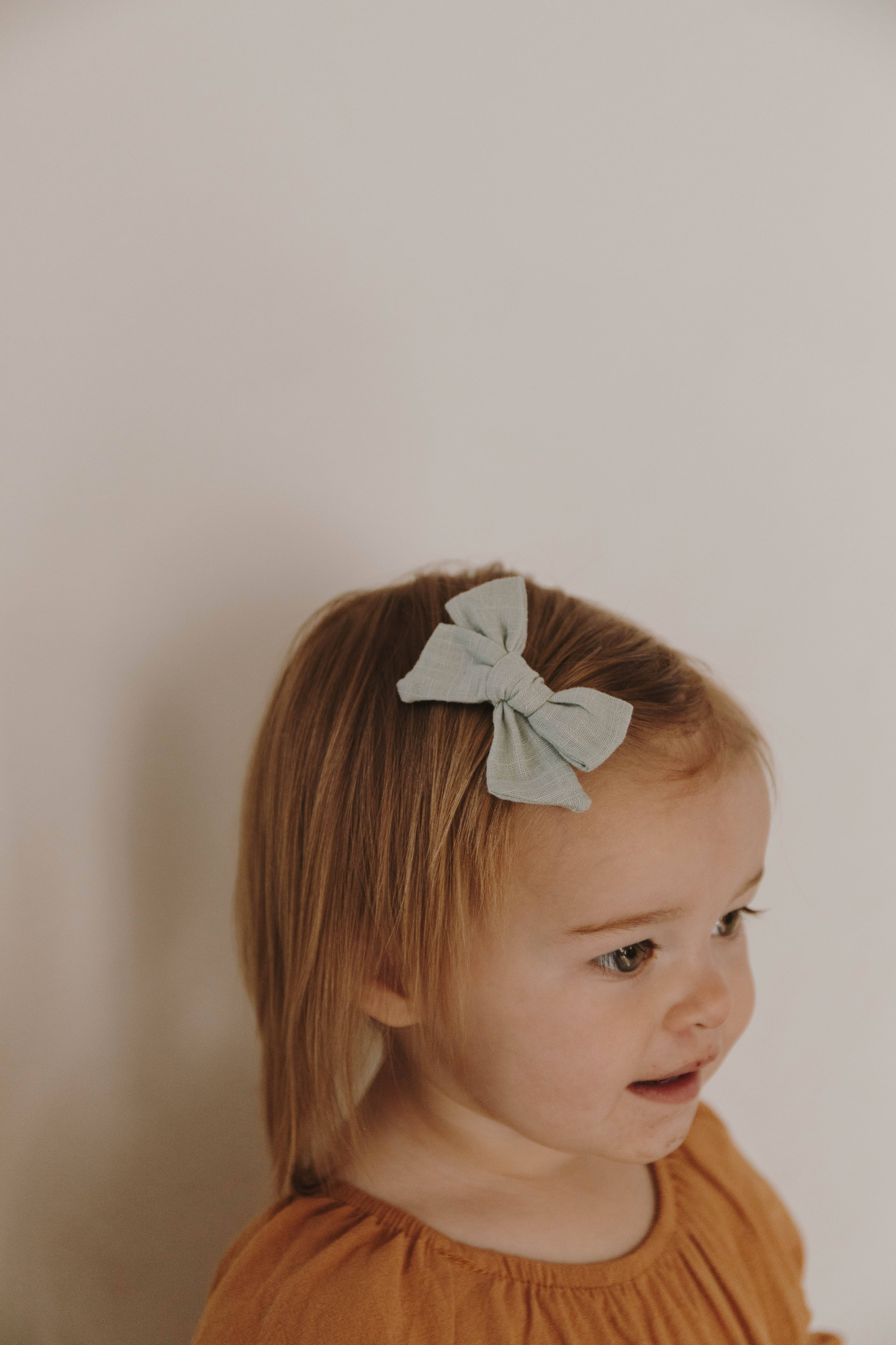 Wild Juniper - Vente Nœud pour cheveux – enfant - Nœud pour petite fille - Pince à nœud en chambray3